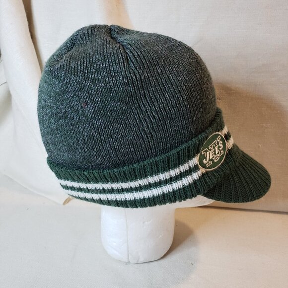 Reebok New York Jets NFL Visor Beanie Hat - Green - Picture 2 of 6